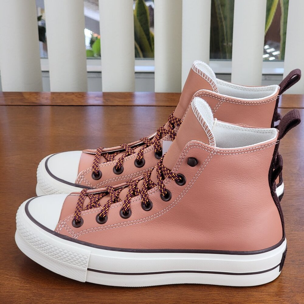 Converse Women's CTAS Lift Hi Platform  A03741C Terra Blush/Egret/Dark Root - Picture 5 of 11